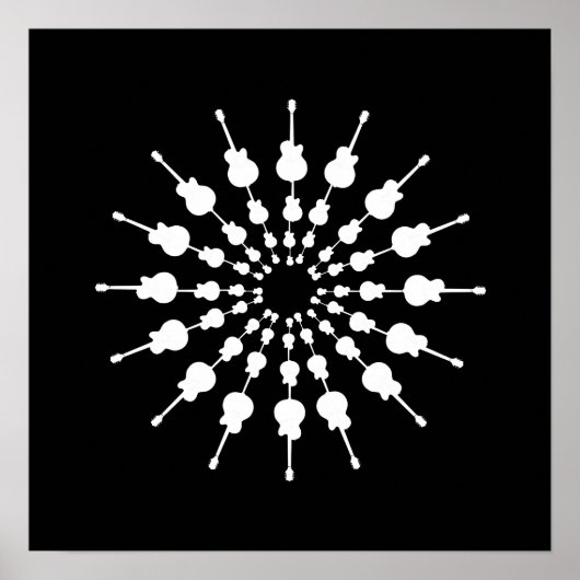 muziekdecor / gitaren poster (Voorkant)