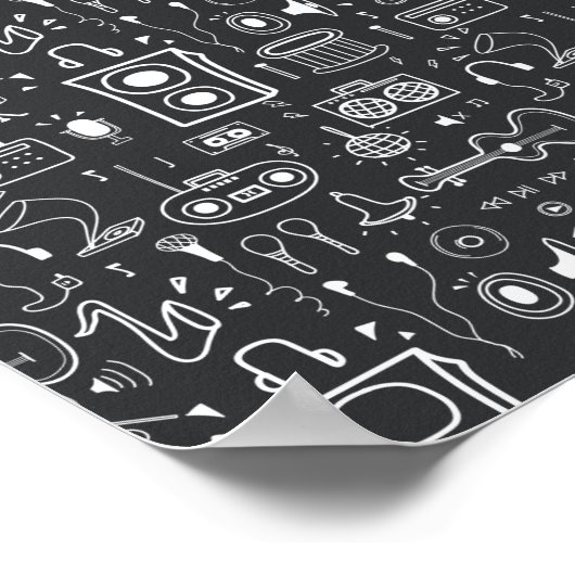 Muziekdecor Poster (Hoek)