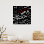 muziekdecor voor typografie poster (Keuken)