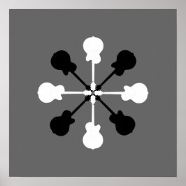 muziekdecor wall voor gitaarspeler poster