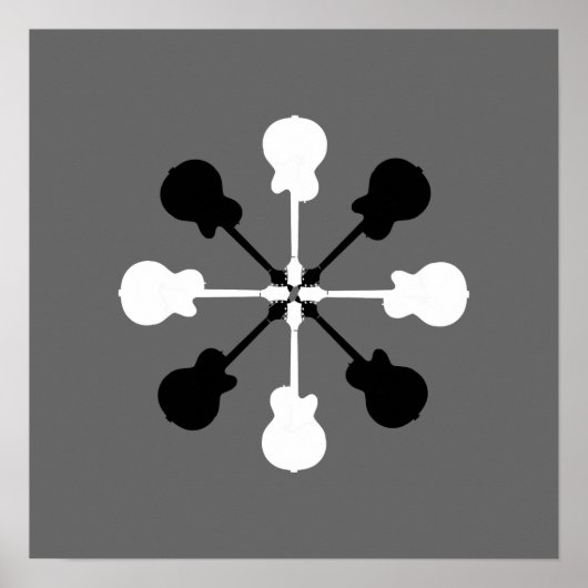 muziekdecor wall voor gitaarspeler poster (Voorkant)