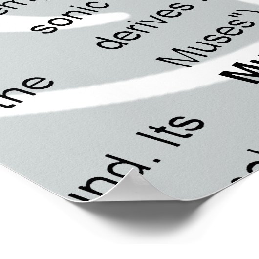 muziekdefinitie met g-clef poster (Hoek)