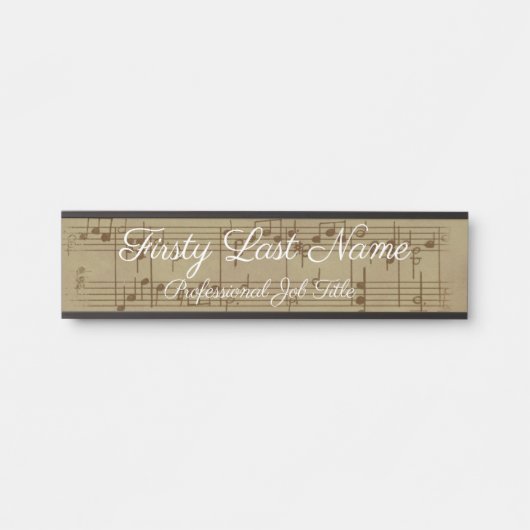 Muziekdeurborden Sign Elegant  Deurbordje (Voorkant)