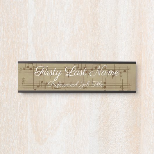 Muziekdeurborden Sign Elegant  Deurbordje (Voorkant)