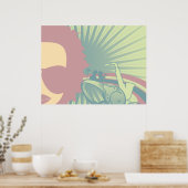 muziekdiva funky pastels 2 poster (Keuken)
