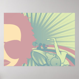 muziekdiva funky pastels 2 poster