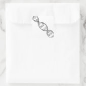 MuziekDNA Vierkante Sticker (Tas)