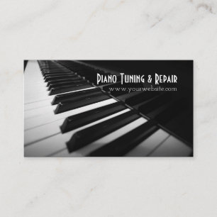 Muziekdocent afstemmen en repareren op piano visitekaartje