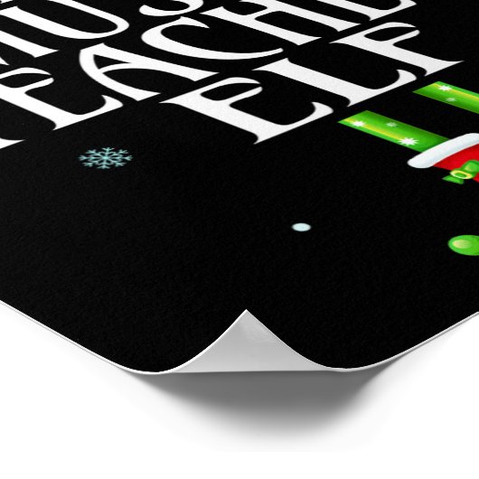 Muziekdocent Elf Xmas Matching Family Group Chris Poster (Hoek)