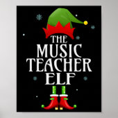 Muziekdocent Elf Xmas Matching Family Group Chris Poster (Voorkant)
