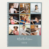 Muziekdocent Fotocollage Aangepast Jaar Planner (Voorkant)
