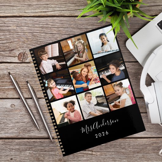 Muziekdocent Fotocollage Aangepast Jaar Planner