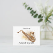 Muziekdocent gepersonaliseerd visitekaartje (Staand voorkant)