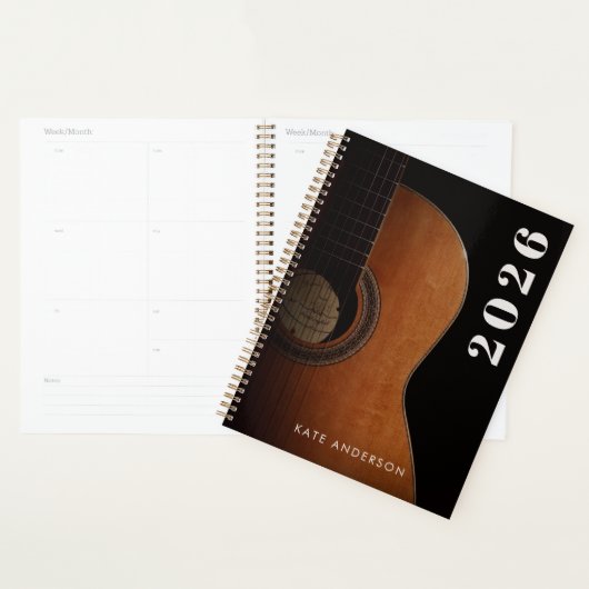 Muziekdocent Gitaarmuzikant Moderne foto 2026 Planner (Display)