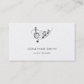 Muziekdocent Gold Treble Clef Modern Visitekaartje (Voorkant)