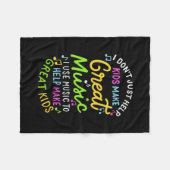 Muziekdocent - Help Kinder muziek cadeau te doen Fleece Deken (Voorkant (Horizontaal))