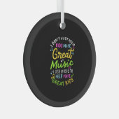 Muziekdocent - Help Kinder muziek cadeau te doen Glas Ornament (Voorkant Rechts)