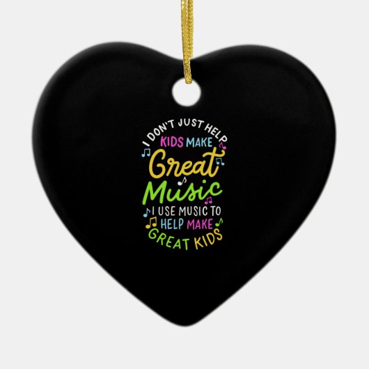 Muziekdocent - Help Kinder muziek cadeau te doen Keramisch Ornament (Voorkant)
