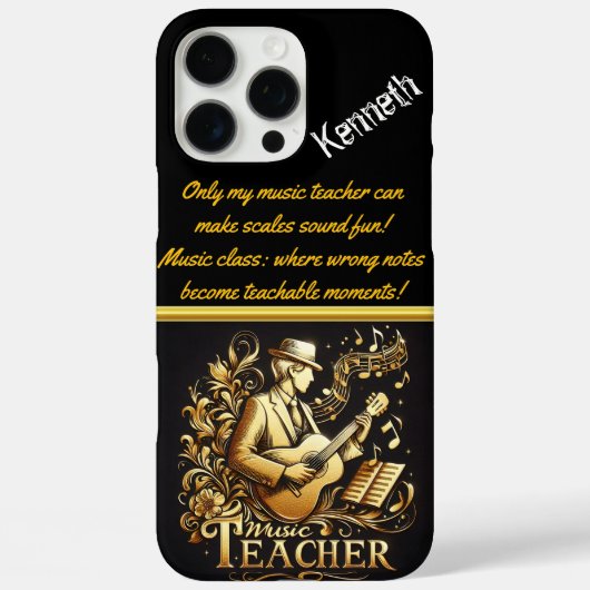 Muziekdocent inspireert studenten Case-Mate iPhone case (Achterkant)