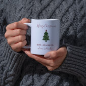 Muziekdocent Kerstboom Modern Tweekleurige Koffiemok