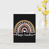 Muziekdocent Leopard Boho Rainbow 100 dagen van SC Kaart (Gele Bloem)