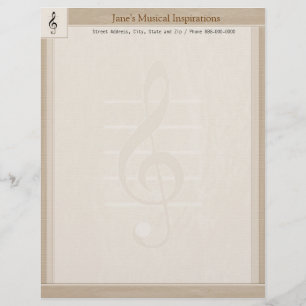 Muziekdocent Letterhead Briefpapier Briefhoofd
