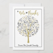 Muziekdocent Nota van bedankt Muziekdocent Cadeau Kaart (Voorkant)