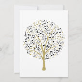 Muziekdocent Nota van bedankt Muziekdocent Cadeau Kaart (Achterkant)