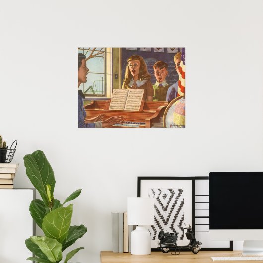  muziekdocent Onderwijsstudenten naar Sing Poster (Thuiskantoor)