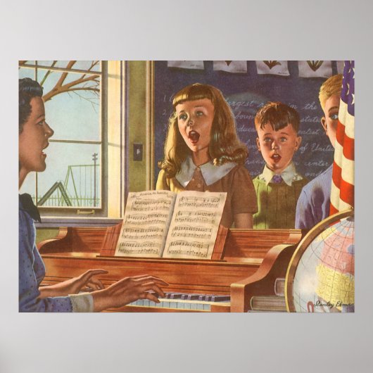  muziekdocent Onderwijsstudenten naar Sing Poster (Voorkant)