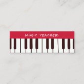 Muziekdocent piano privé lessen mini visitekaartje (Voorkant)