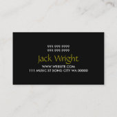 Muziekdocent Piano Tuning & Repair Visitekaartje (Achterkant)