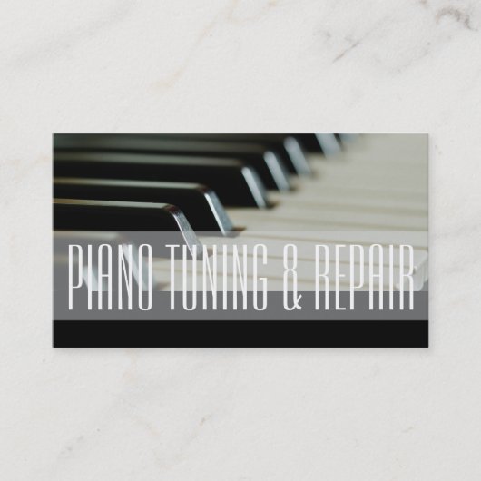 Muziekdocent Piano Tuning & Repair Visitekaartje (Voorkant)