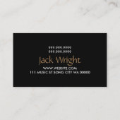 Muziekdocent Piano Tuning & Repair Visitekaartje (Achterkant)