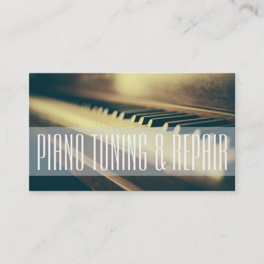Muziekdocent Piano Tuning & Repair Visitekaartje (Voorkant)