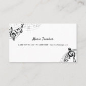 Muziekdocent privélessen visitekaartje (Achterkant)