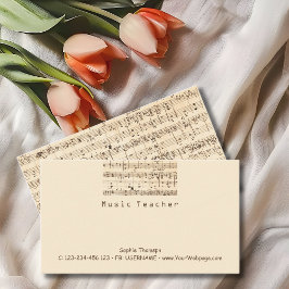 Muziekdocent privélessen visitekaartje