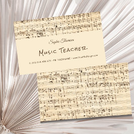 Muziekdocent privélessen visitekaartje