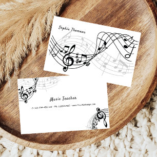 Muziekdocent privélessen visitekaartje