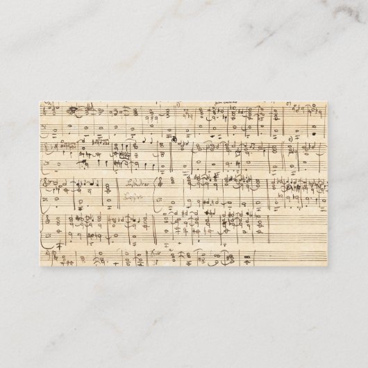 Muziekdocent privélessen visitekaartje (Achterkant)