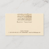 Muziekdocent privélessen visitekaartje (Voorkant)