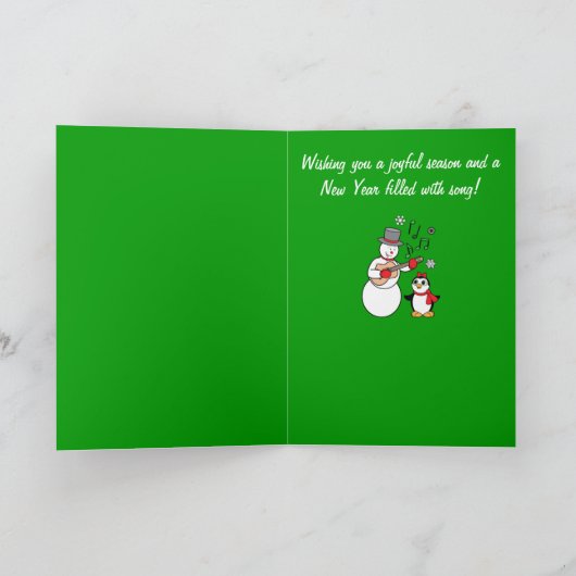 Muziekdocent Vakantie Kaart van Student (Binnen)