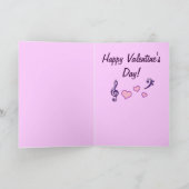 Muziekdocent Valentijn Feestdagen Kaart (Binnen)