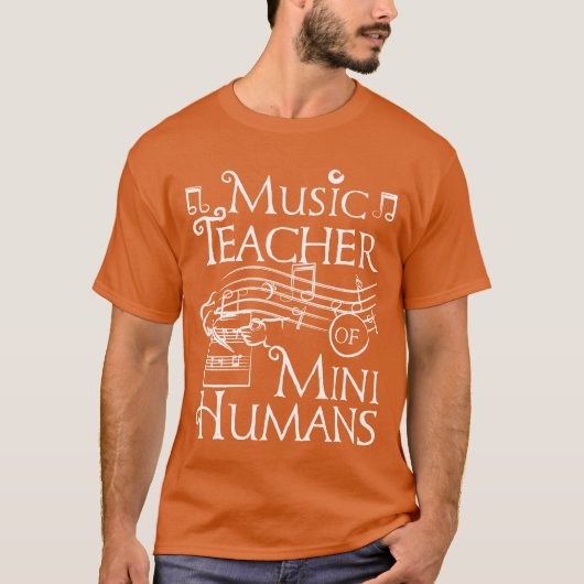 Muziekdocent van mini-mensenvrienden t-shirt (Voorkant)