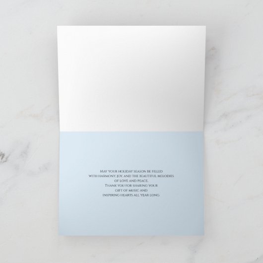 Muziekdocent Vrolijk Kerstfeest CKCS Honden Kaart (Binnen)