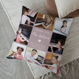 Muziekdocent Waardering Fotocollage Roze Kussen