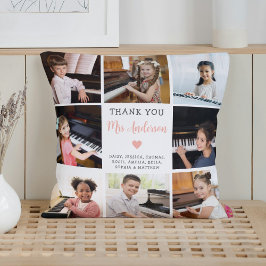 Muziekdocent Waardering Fotocollage Wit Kussen