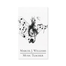 Muziekdocent zwart-wit professional