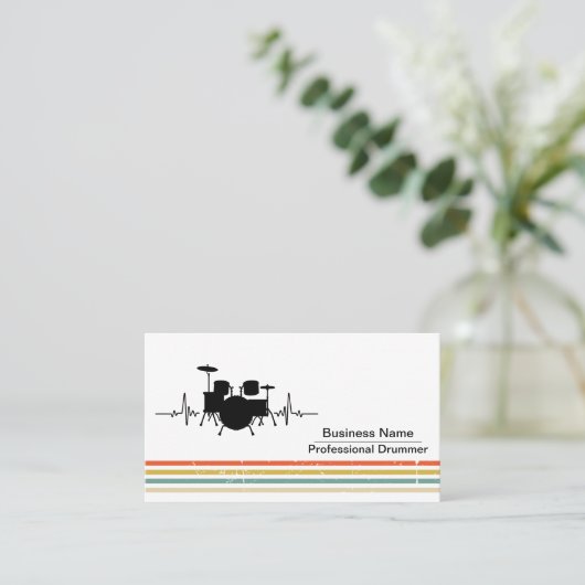 Muziekdrummer Visitekaartje (Staand voorkant)