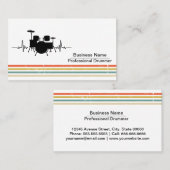 Muziekdrummer Visitekaartje (Voorkant / Achterkant)